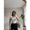Bel Biyeli Crop - BEYAZ