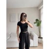 Bel Biyeli Crop - SİYAH