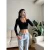 Bel Biyeli Crop - SİYAH