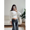 Bel Şerit Crop - BEYAZ