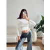 Bel Şerit Crop - BEYAZ