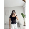 Bel Tül Kare Yaka Bluz