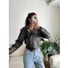 Biker Kemerli Deri Ceket - YEŞİL