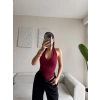 Boyun Geçmeli Bodysuit - BORDO