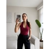 Boyun Geçmeli Bodysuit - BORDO