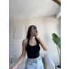 Boyun Kemerli Crop - SİYAH