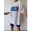 Brooklyn Şortlu Takım-BEYAZMAVİ
