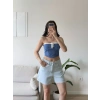 BSK Ön Bağcık Büstiyer - BEBE MAVİSİ