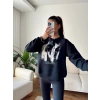 Cowboy Oversize Sweat - SİYAH