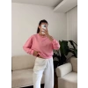 Crop Basic Sweat - PEMBE