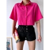 Crop Gömlek-PEMBE