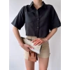 Crop Gömlek-SİYAH
