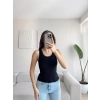 Dantel Detay Fitilli Bluz - SİYAH