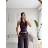 Degaje Bluz Pantolon Takım - KAHVE