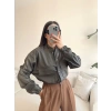 Deri Bomber Ceket-FÜME