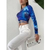 Digital Baskı Crop Bluz