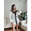Fırfırlı Coquette Elbise - BEYAZ