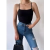 Fitilli Askılı Crop-SİYAH