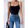 Fitilli Askılı Crop-SİYAH