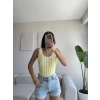 Fitilli Sırt Oval Crop - SARI