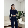 Fitilli Ters Dikiş İkili Takım - LACİVERT
