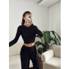 Fitilli Ters Dikiş İkili Takım - SİYAH