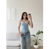 Fiyonklu Garnili Bluz - MAVİ