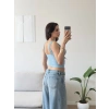Fiyonklu Garnili Bluz - MAVİ