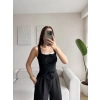 Fiyonklu Garnili Bluz - SİYAH