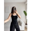 Fiyonklu Garnili Bluz - SİYAH