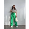 Gofre Kumaş Pantolon-YEŞİL