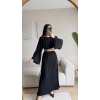 Gofre Oversize Takım - SİYAH
