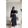 Gofre Oversize Takım - SİYAH
