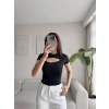 Göğüs Pencere Crop - SİYAH