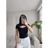 Göğüs Pencere Crop - SİYAH