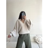 Gömlek Yaka Oversize Kazak