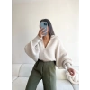 Gömlek Yaka Oversize Kazak