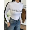 Good Only Şerit Bodysuit - BEYAZ