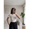 Güpürlü Dantel Crop - BEYAZ