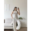 Halter Crop Balon Pantolon Takım - BEYAZ