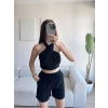 Halter Şortlu İkili Takım - SİYAH