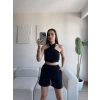 Halter Şortlu İkili Takım - SİYAH