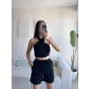 Halter Şortlu İkili Takım - SİYAH