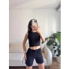 Halter Yaka Şortlu Takım - SİYAH