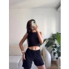 Halter Yaka Şortlu Takım - SİYAH