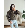 İçi Dolgulu Bomber Ceket - HAKİ