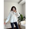 Kanguru Cep Oversize Sweat - BEYAZ