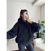 Kanguru Cep Oversize Sweat - SİYAH