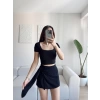 Bağlamalı Drapeli Şort Etek