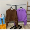 Kapüşonlu Crop Sweat - KAHVE